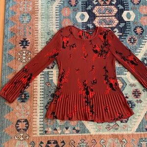 Red, floral noise, size medium